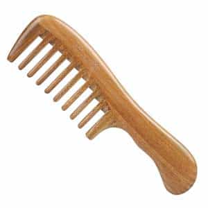 wooden wide tooth comb
