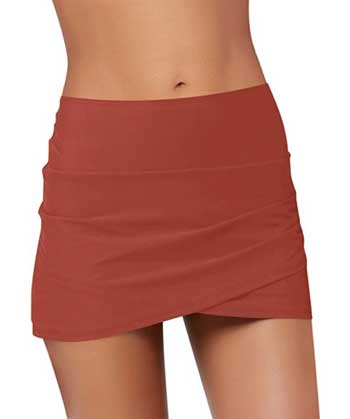 High Waisted Skirt Swim Bottom